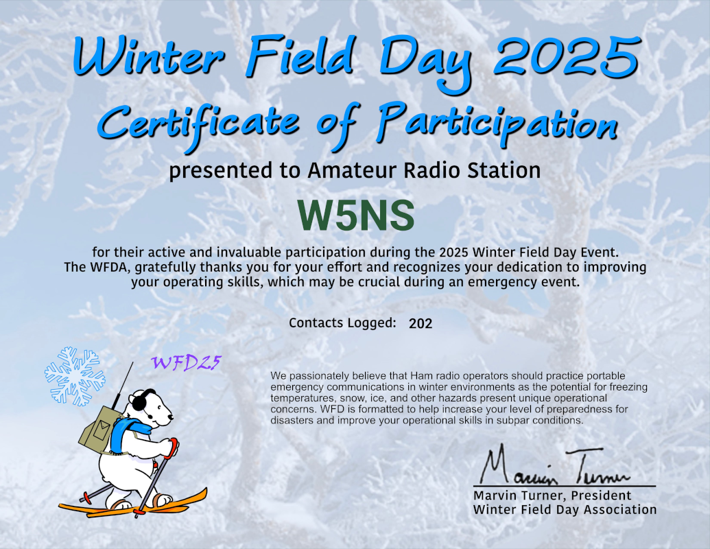 WFF 2025 Certificate