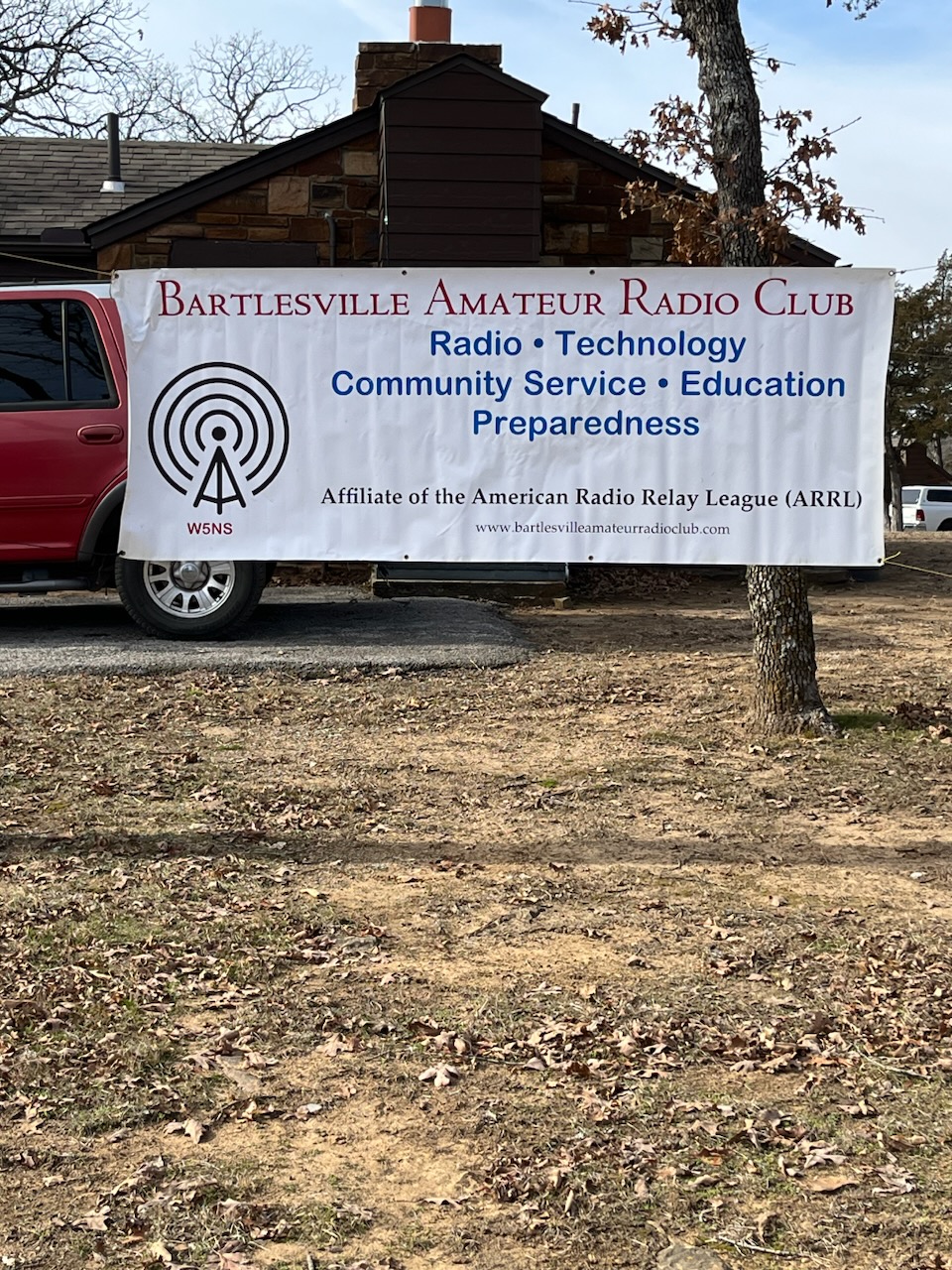 Welcome sign at the cabin campground